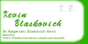 kevin blaskovich business card